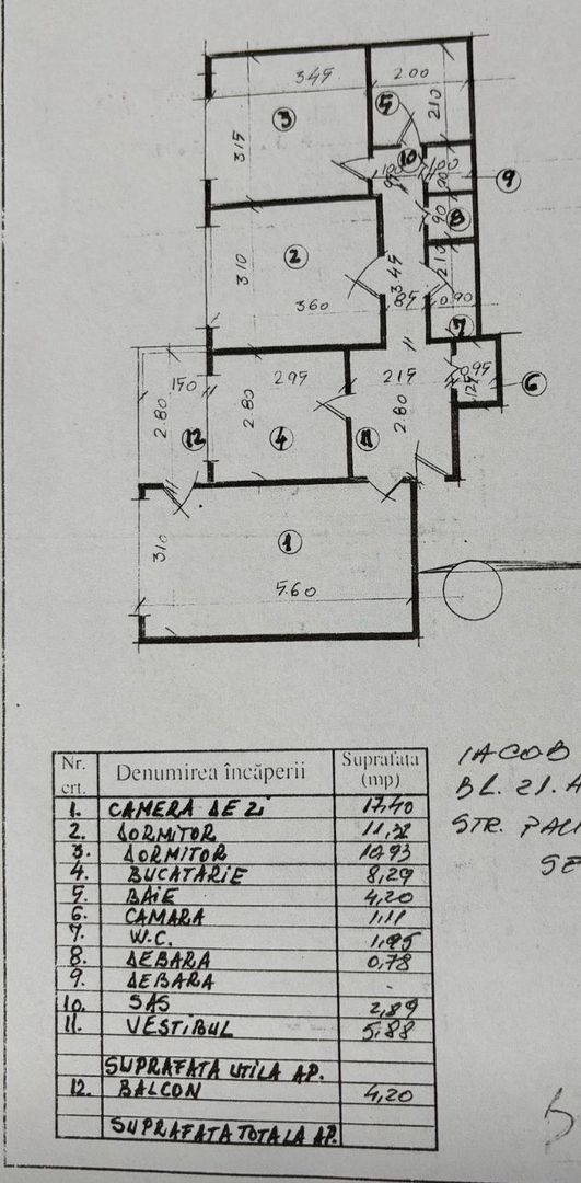 APARTAMENT 3 CAMERE ZONA CENTRALĂ | POLONĂ - Schiță 9