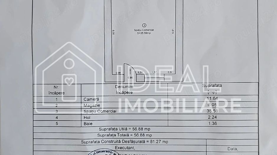 Spațiu comercial de închiriat – Zona 9 Mai | 57mp utili - Poză 8
