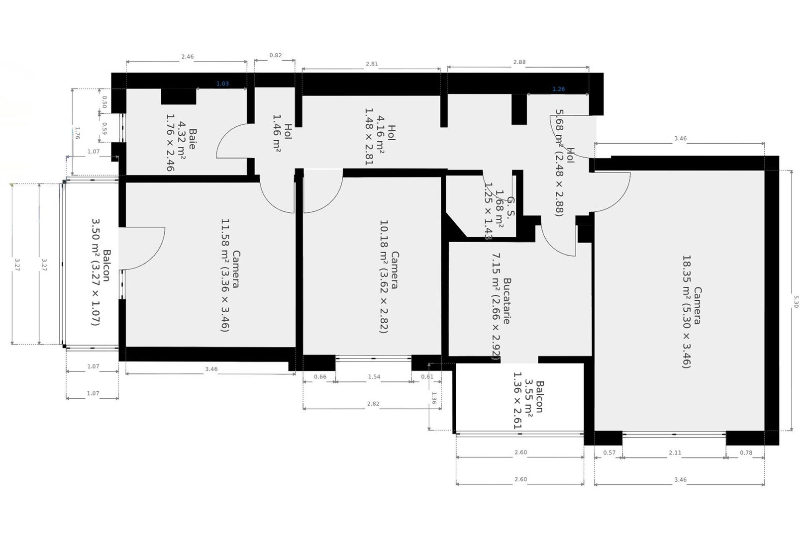 Ap. decomandat cu 3 camere | Lipovei | Comision 0% - Poză 2