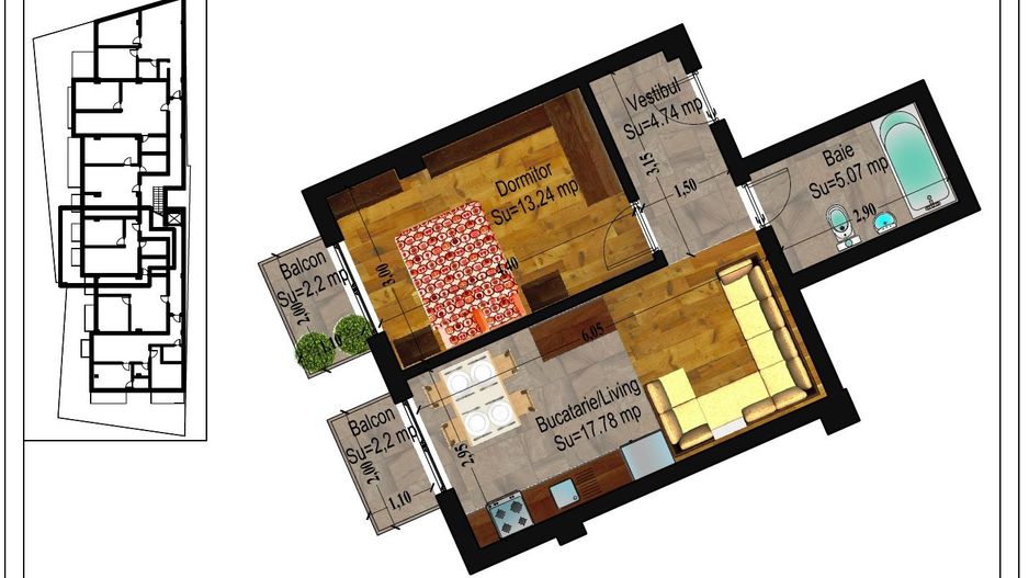 Vanzare apartament 2 camere in Traian Central Apartments, mobilat si utilat - Poză 10