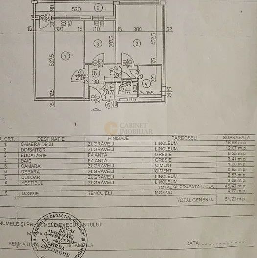 2 Camere - 52MP | Decomandat | Reabilitat | 2 Lifturi | M Drumul Tab - Schiță 8