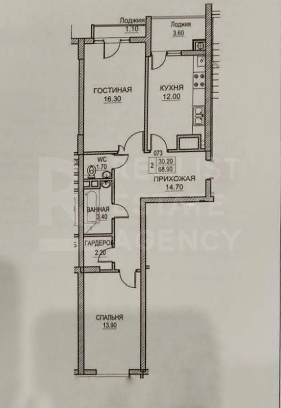 Vânzare, apartament, 2 camere, bulevardul Dacia, Botanica - Schiță 9