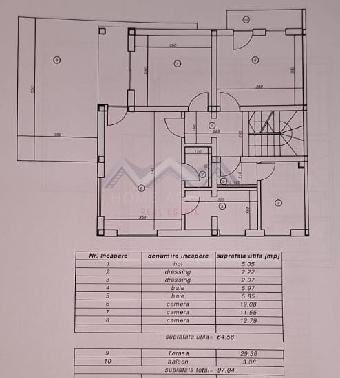 Casă individuală P+1+M cu garaj și terase spațioase – Otopeni Central - Schiță 13