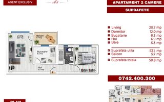 LOCATIE BUNA, LANGA METROU, 58 mp, bucatarie inchisa, in MILITARI - COMISION 0% - Poză 5