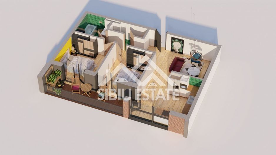 Apartament Sibiu central 3 camere, 2bai, lift garaj NOU - Poză 7