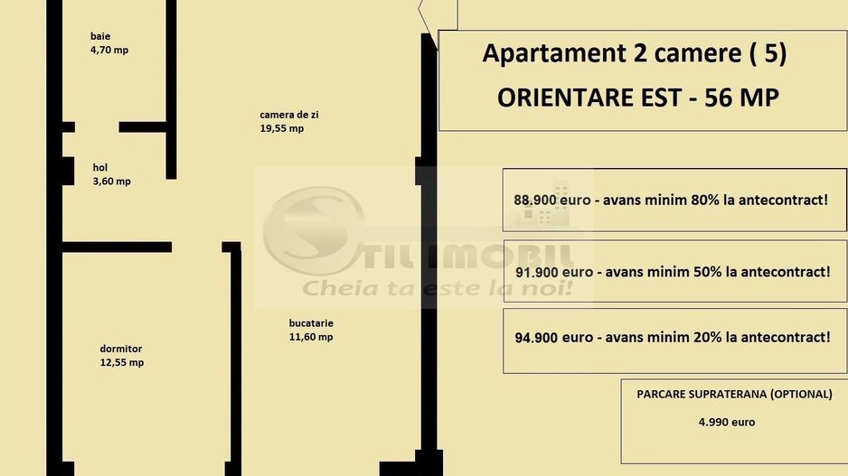 Apartament 2 camere nou de vanzare in Iasi Valea Lupului,  bloc 2025 - Poză 2
