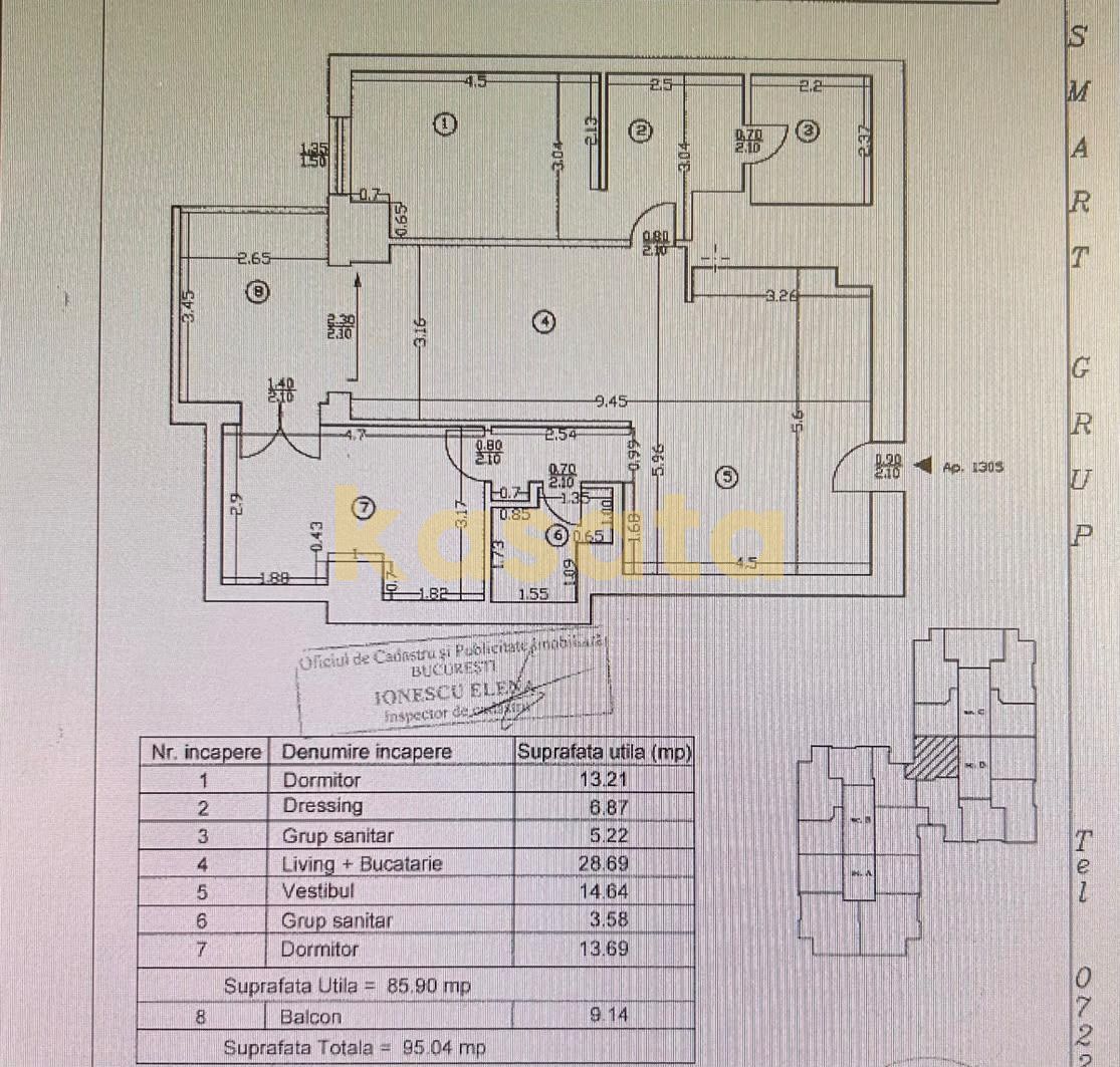 Apartament 3 camere de vânzare | Zona de Nord | Complex Upground - Poză 18
