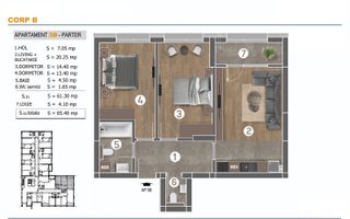 Apartament 3 camere, 2 bai, logie, Sector 4 – Comision 0, Grand Arena - Poză 6