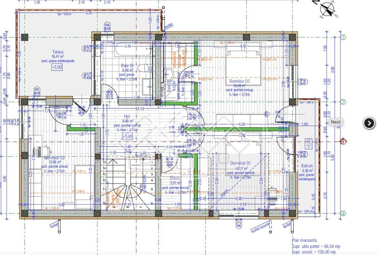 Casă individuală , 5 camere , teren 434 mp, Cristian-Sibiu - Schiță 10