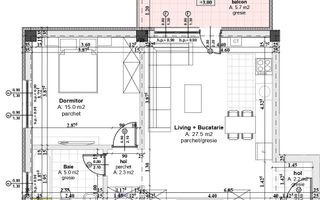 Apartament 3  camere, 77,9 mp, in Calea Cisnadiei, Sibiu - Schiță 6