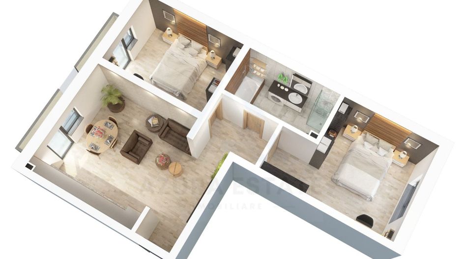 Apartament premium 61.2 mp utili 3 camere balcon 7.8 mp pe Dna Stanca - Poză 10