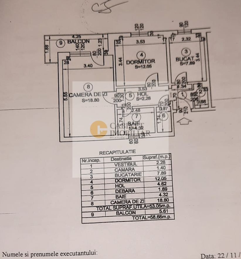2 Camere - 59MP | Decomandat | 3/8 | Creditabil | 1986 | Crangasi - Schiță 14