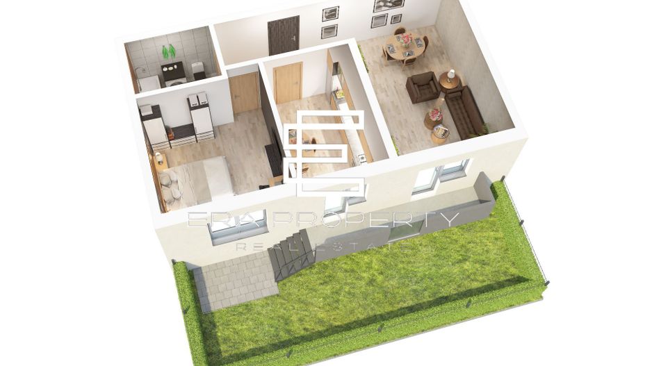 Apartament 2 camere, 56 mp   Doamna Stanca, Selimbar - Schiță 7