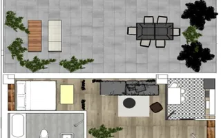 Apartament 2 camere studio cu terasă generoasă 50 mp prima inchiriere - Poză 18