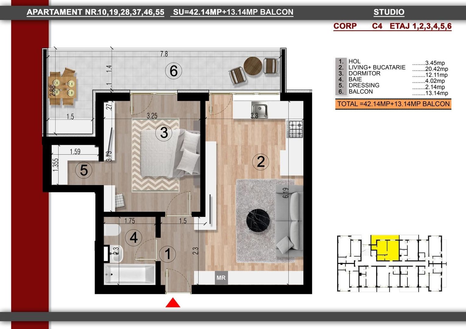 studio gata -2cam-55mp- la aprox. 15min metrou Leonida sau Berceni - Poză 7