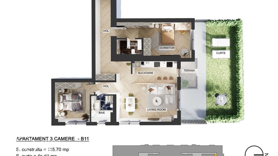 Apartamente 3 camere, Pipera, comision 0 % - Poză 25