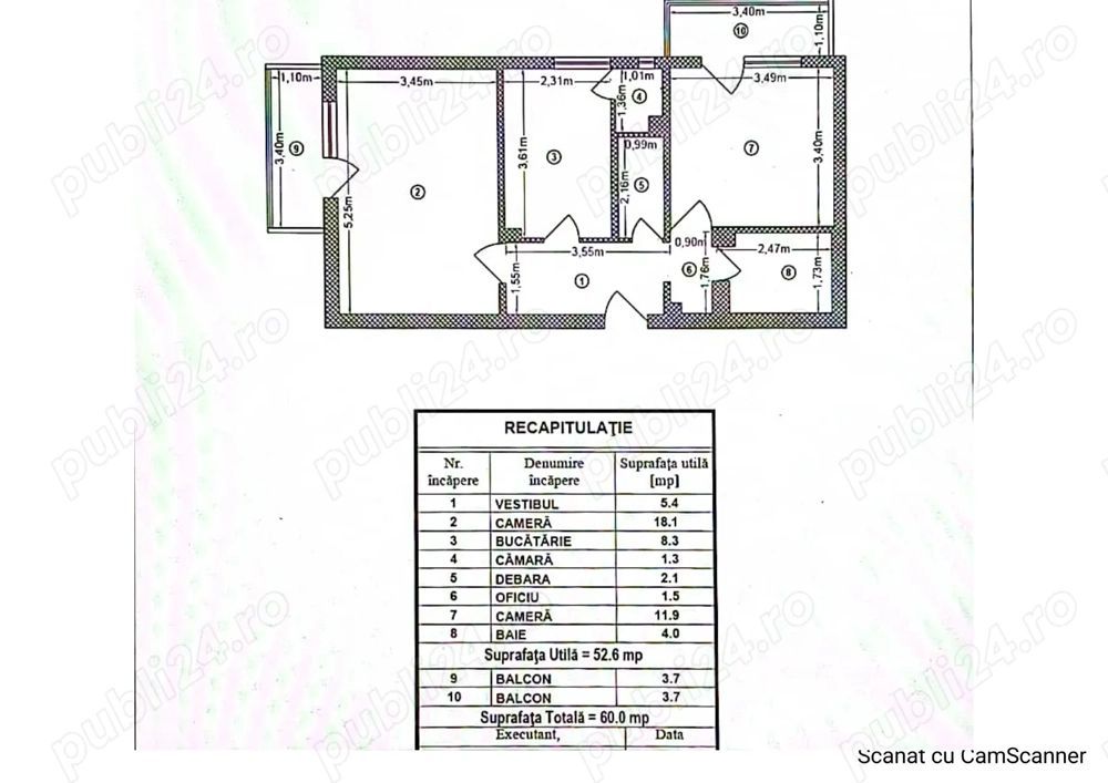 De vanzare  Apartament 2 camere Apusului - Poză 9