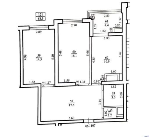 Vânzare, apartament, 2 camere, strada Vasile Lupu, Buiucani - Poză 3