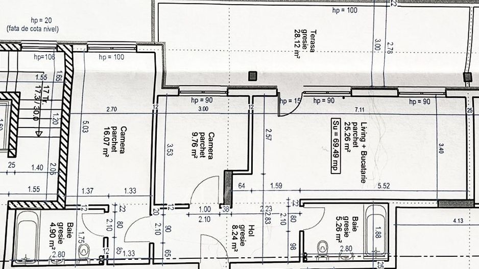 NOU! Apartamente cu 2-3 camere, semifinisat, balcon /terasa, zona VIVO - Poză 11