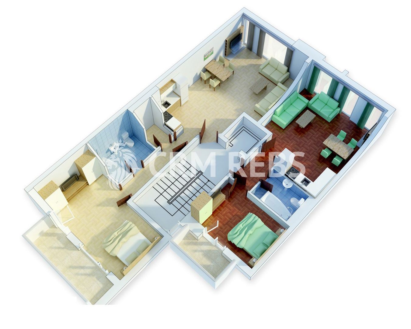 Apartament cu 3 camere de vânzare în zona Buna Ziua - Schiță 3