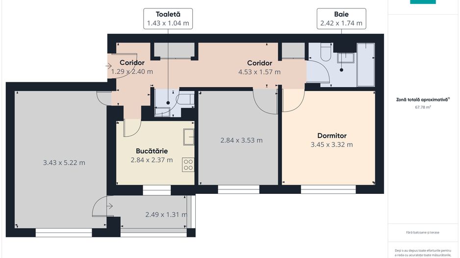 Apartament cu 3 camere în Zona 300 - Poză 8