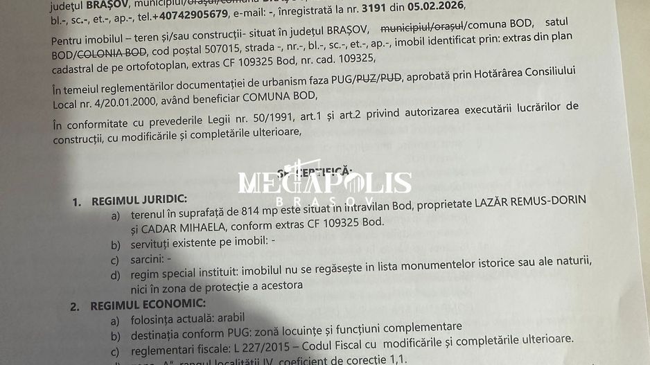 Teren Bod 814 mp-55 euro mp2 - Poză 7