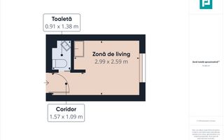 Apartament cu 1 camere de vânzare - Poză 10
