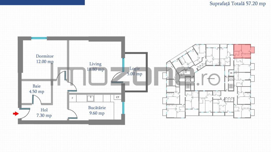 Apartament 2 Camere | 57.2 mp | Bloc Nou | Metrou Pacii / Preciziei | Militari - Poză 5