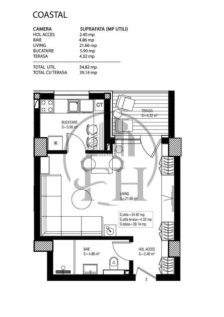 SOLD / VANDUT Apartament cu 1 camere de vânzare în zona Nord - Poză 3
