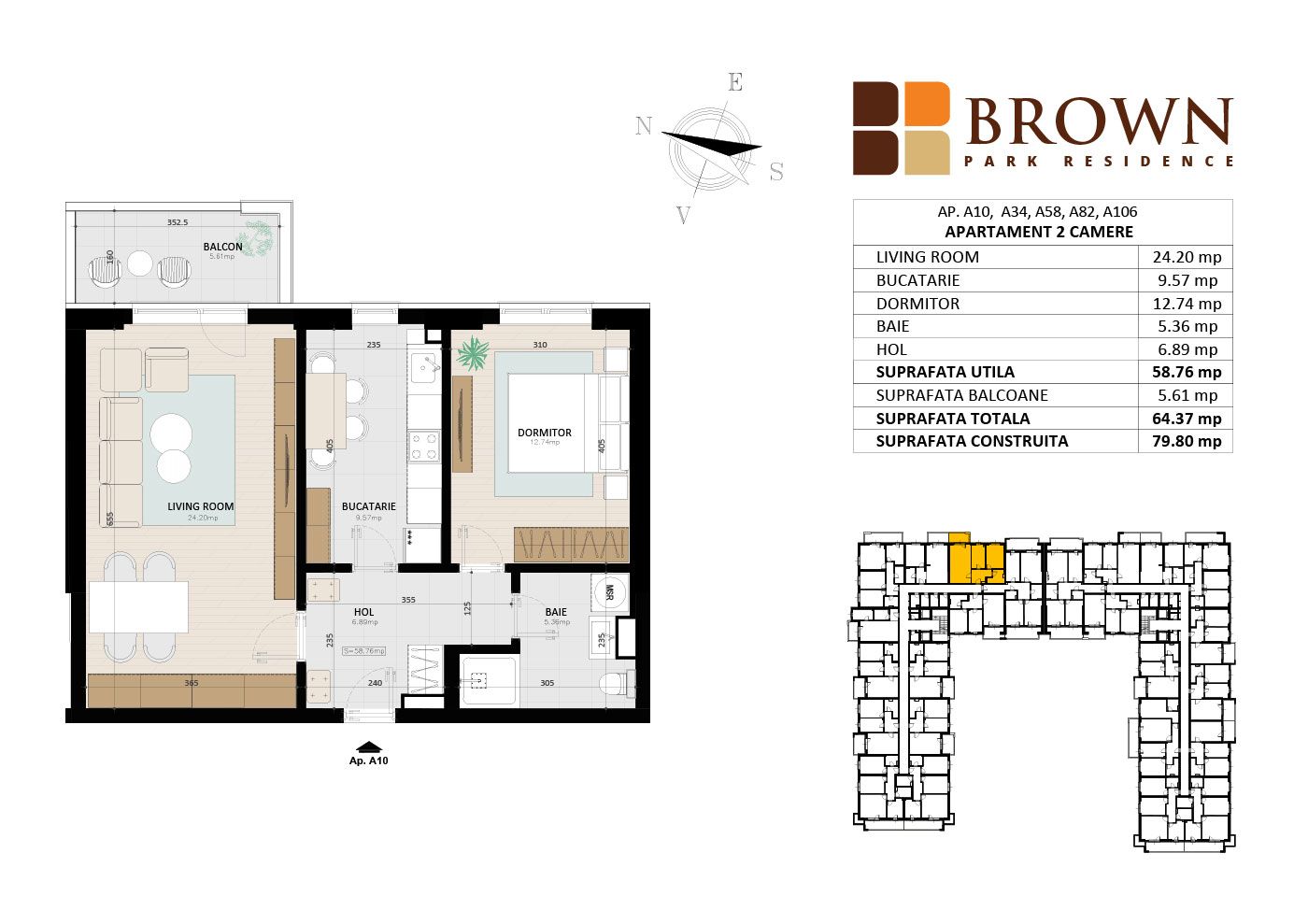 Apartament nou finisat, modern, 2 camere, Parc Tudor Arghezi, Sector 4 - Schiță 5
