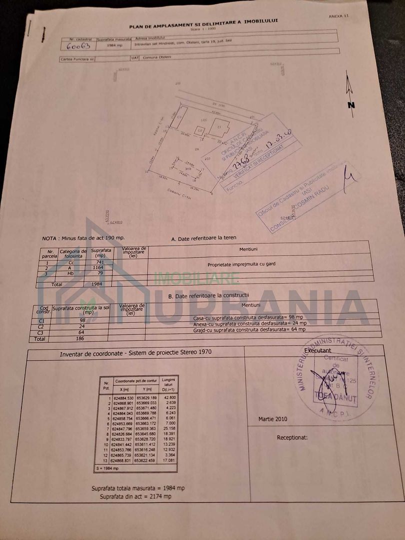 Vând proprietate în Sat Hândrești, Comuna Oțeleni, Iași, teren 2.174 mp, construcții existente și heleșteu - Poză 3