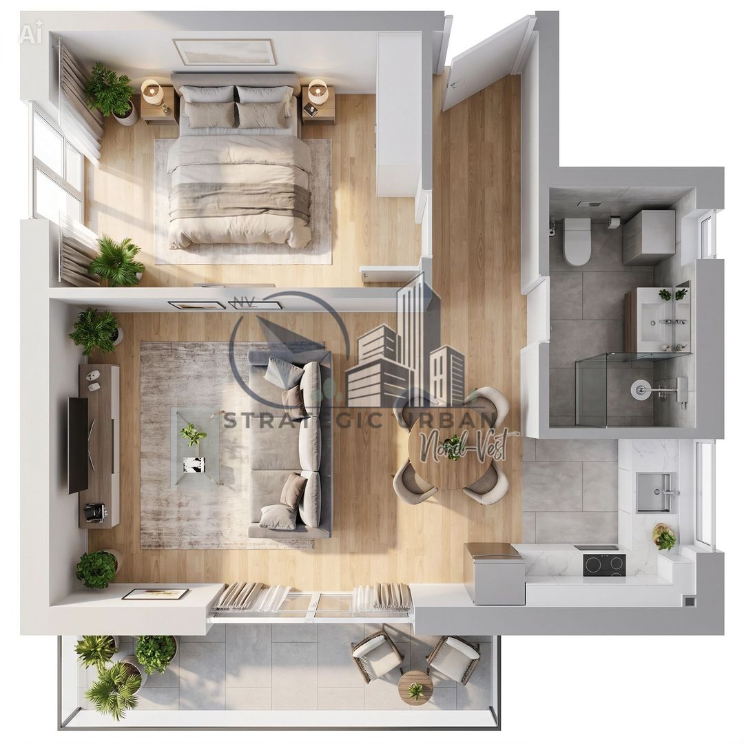 Apartament cu 2 camere, finisat nou, zona Cetatii - Poză 10