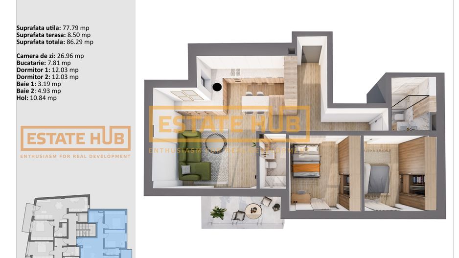 Apartamente premium 3 camere | Standarde NZEB | Zona centrala - Poză 4