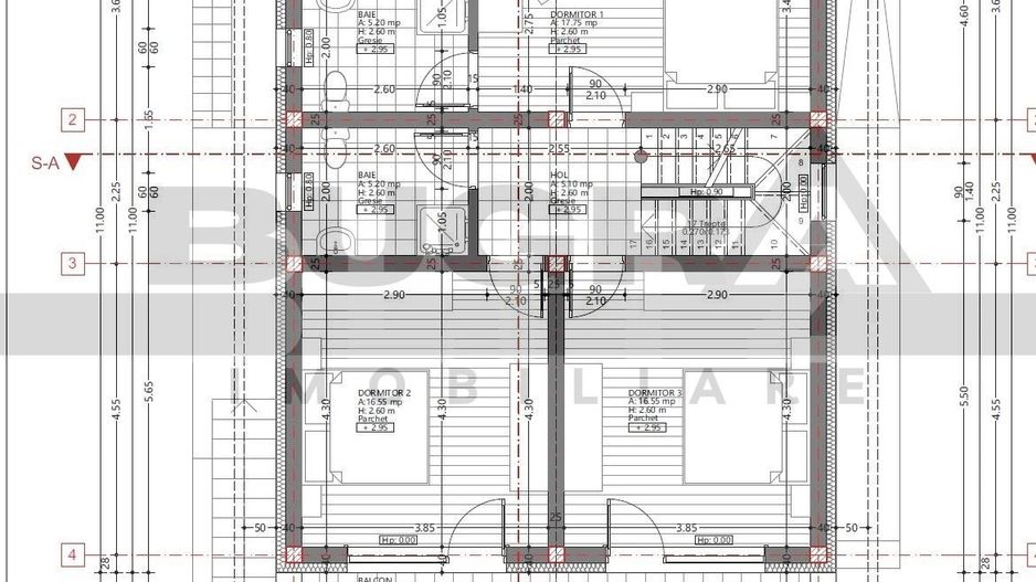 Case individuale 4 camere, 140 mp utili, 1000 mp teren, Feleacu - Schiță 8