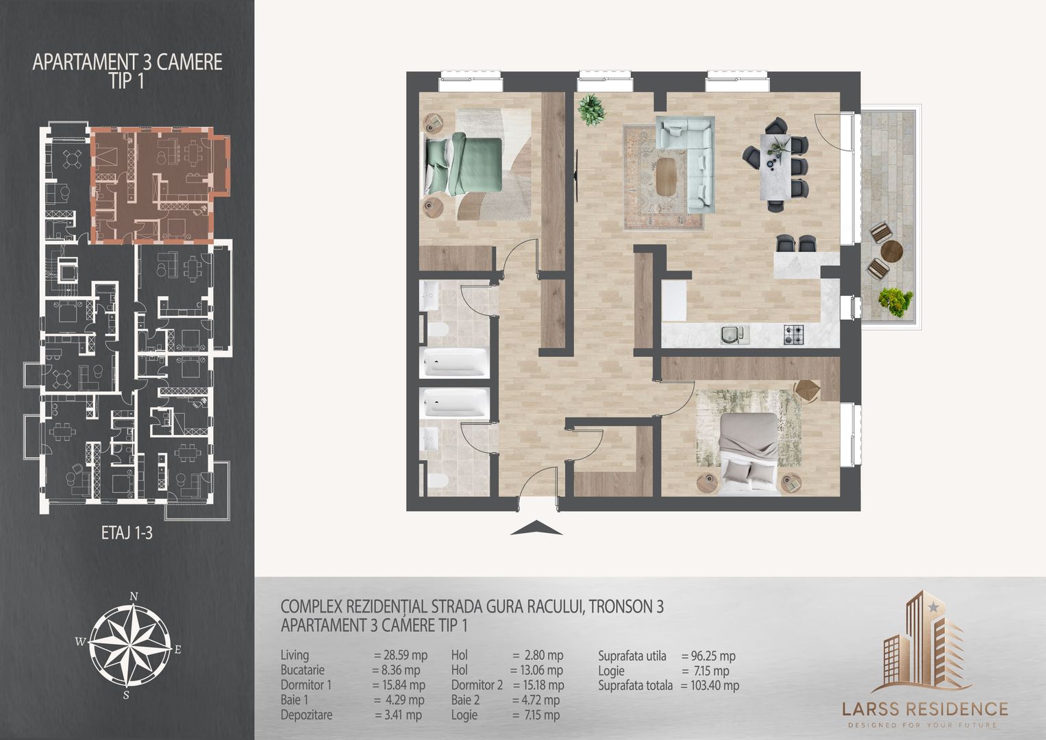 3 camere  700 metri de  Metrou Nicolae Teclu - Schiță 12