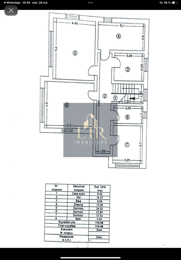 Vilă 5 camere 240 mp, mobilata,teren 806 mp – Platou Galata, Iași - Schiță 19