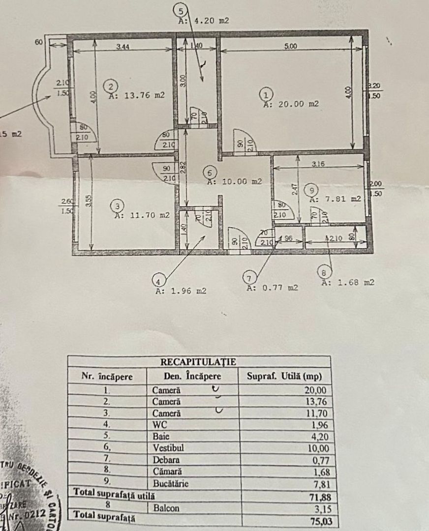 APARTAMENT 3 CAMERE ZONA NERVA TRAIAN - Schiță 10