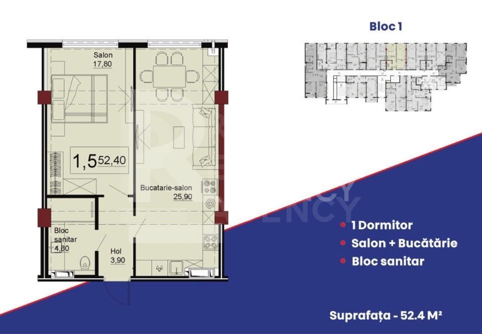 Vânzare, apartament, 1 camera, str. Ialoveni, sectorul Telecentru - Poză 3