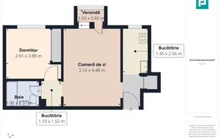Apartament 2 camere renovat în zona Fortuna - Poză 15