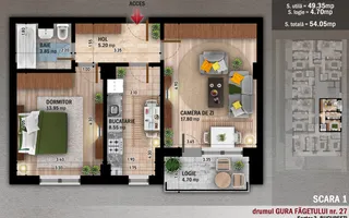 Apartament 2 camere decomandat, parcare subterana, 15 minute metrou - Poză 18