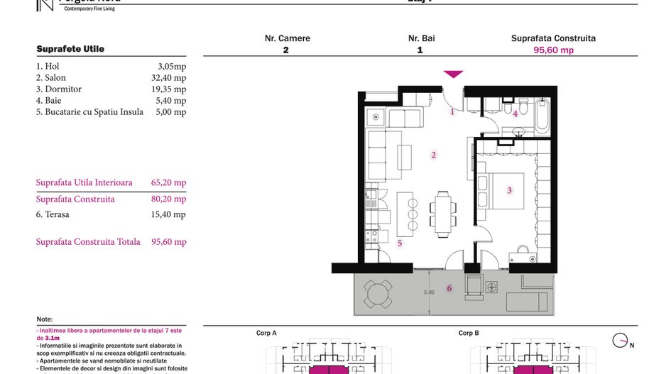 Apartament Tip J, etaj 7 - Poză 2
