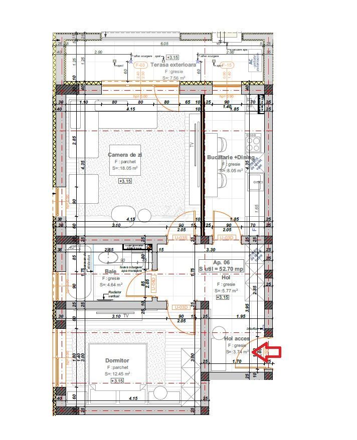 Decomandat. Etaj intermediar. Balcon mare. Loc de parcare. - Poză 10