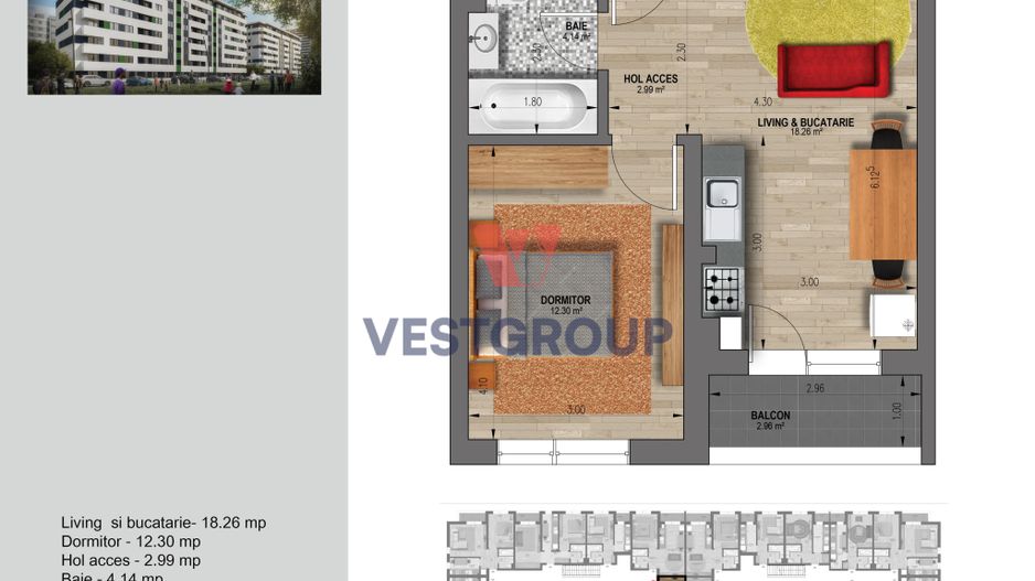 Apartament 2 Camere Weiner Residence Militari Direct Dezvoltator VEST - Poză 1