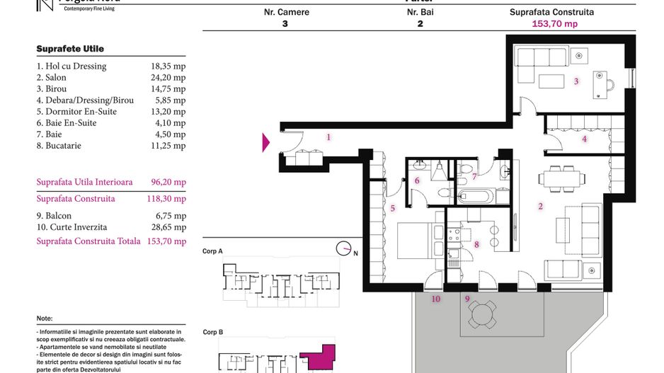 Apartament Tip R, parter - Poză 2
