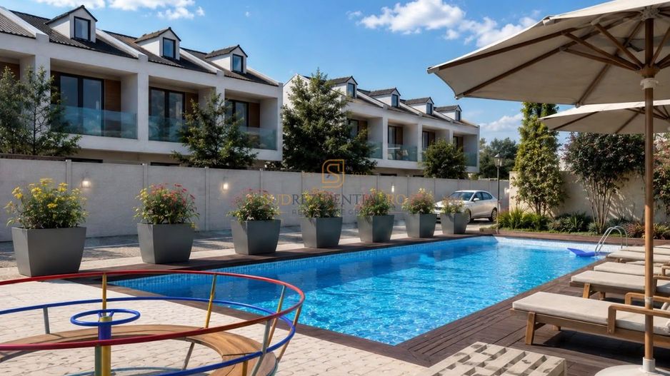 Vila tip duplex, 4 camere, ansamblu cu piscina si acces securizat - Poză 1