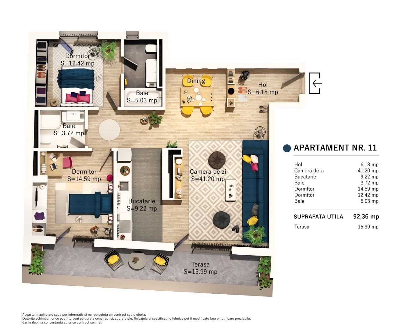 Apartament 3 camere, confort sporit, intr-un imobil rezidental SMART - Poză 3