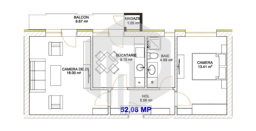 Ultimul Apartament 2 camere - Decomandat - Etaj 3 - Sibiu - Poză 2