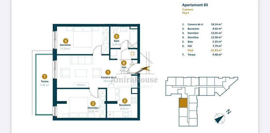 Apartament 3 camere cu CF, finisat, imobil nou, zona pod Ira - Poză 16