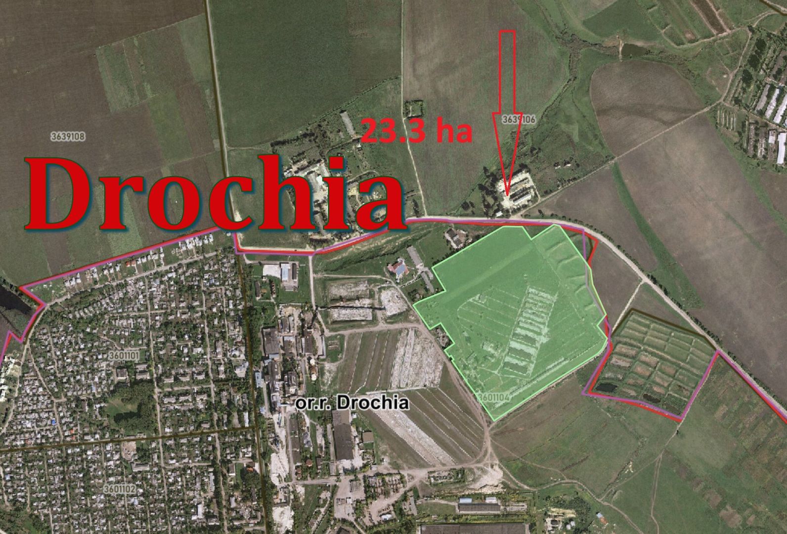 Teren de vânzare, 23,3 ha lângă Drochia – Fosta Fabrică Avicolă. - Poză 1