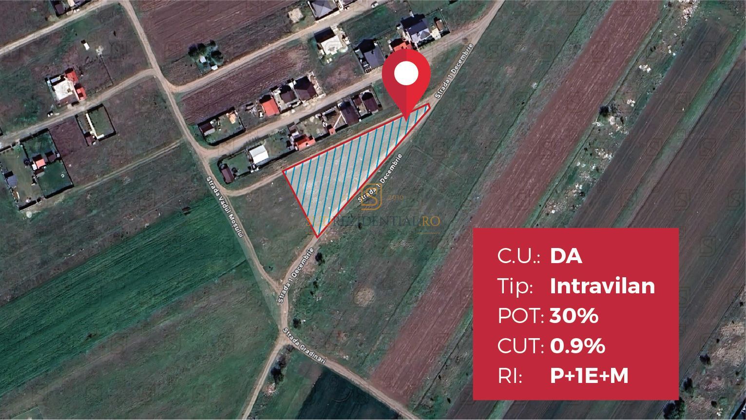 Lot de teren 1250 mp, Strada 1 Decembrie, Comuna Berceni - Poză 3